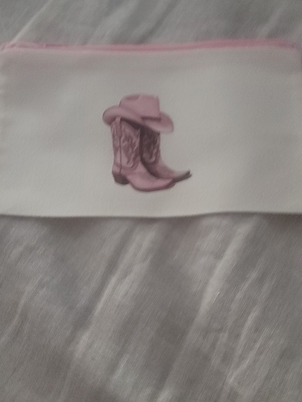 Pink Western Boot Accent Pouch Money  Women's Accessories